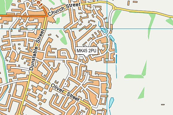 MK45 2PU map - OS VectorMap District (Ordnance Survey)