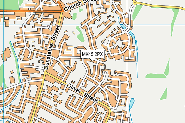 MK45 2PX map - OS VectorMap District (Ordnance Survey)