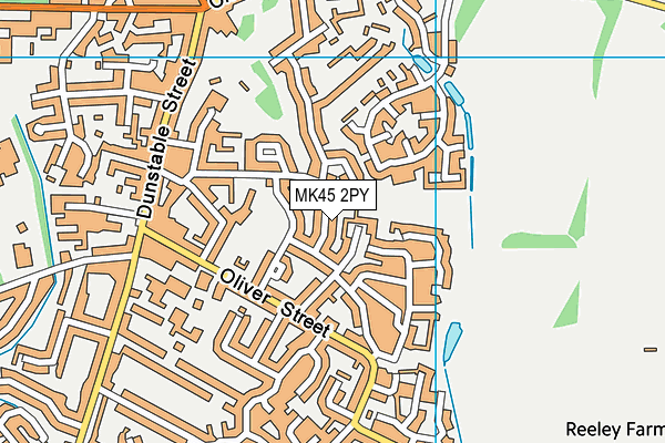 MK45 2PY map - OS VectorMap District (Ordnance Survey)