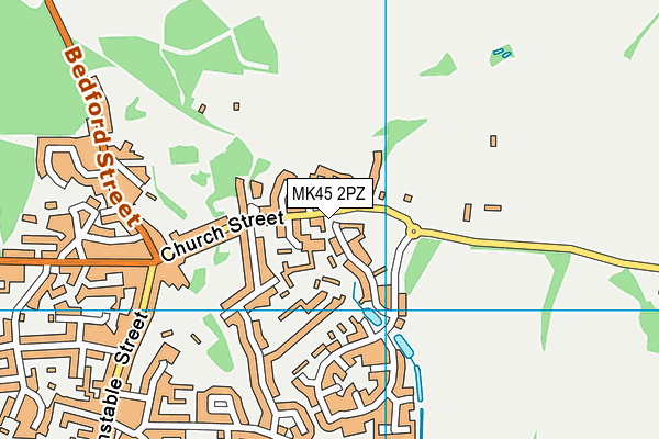 MK45 2PZ map - OS VectorMap District (Ordnance Survey)