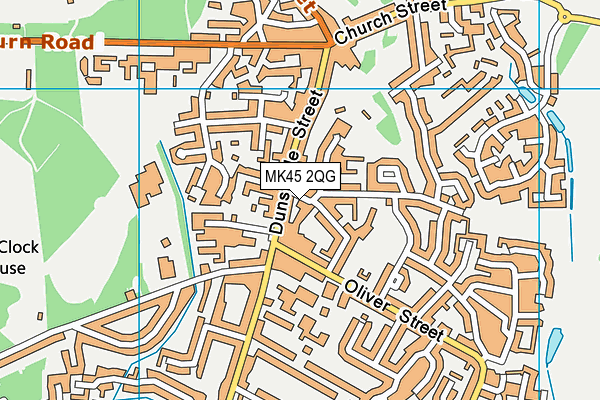 MK45 2QG map - OS VectorMap District (Ordnance Survey)