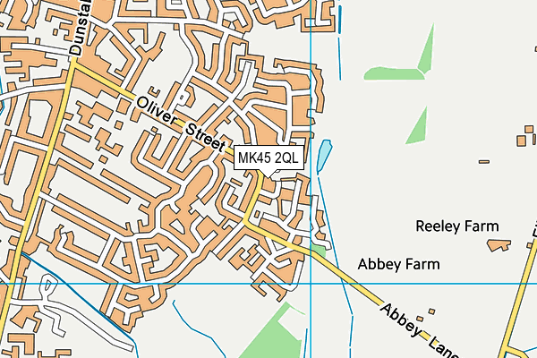 MK45 2QL map - OS VectorMap District (Ordnance Survey)