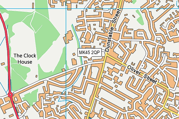 MK45 2QP map - OS VectorMap District (Ordnance Survey)