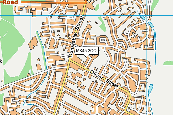 MK45 2QQ map - OS VectorMap District (Ordnance Survey)