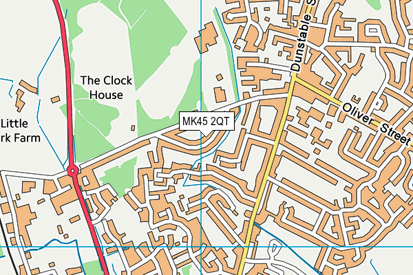 MK45 2QT map - OS VectorMap District (Ordnance Survey)