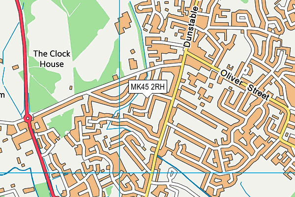 MK45 2RH map - OS VectorMap District (Ordnance Survey)