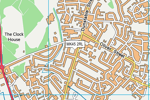 MK45 2RL map - OS VectorMap District (Ordnance Survey)