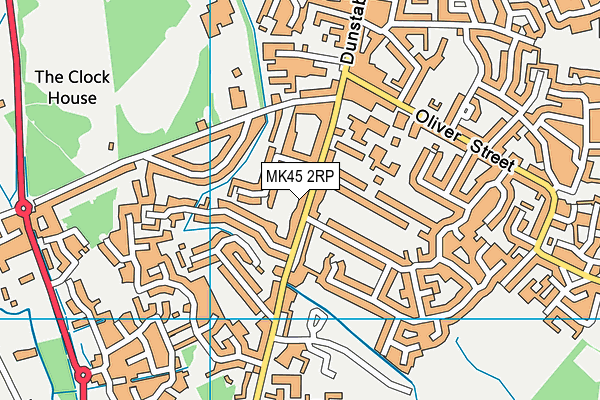 MK45 2RP map - OS VectorMap District (Ordnance Survey)