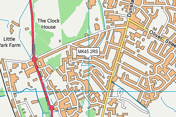 MK45 2RS map - OS VectorMap District (Ordnance Survey)