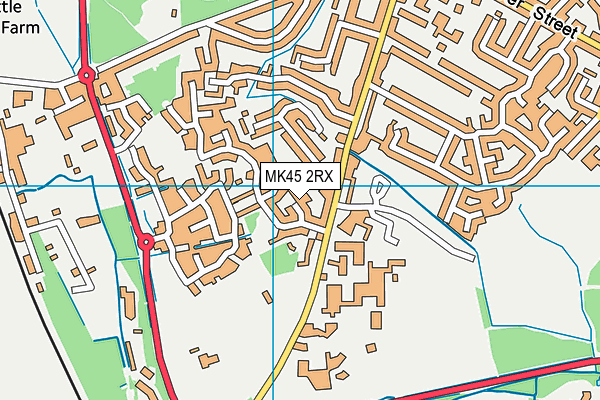 MK45 2RX map - OS VectorMap District (Ordnance Survey)