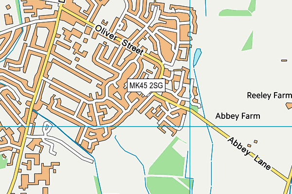 MK45 2SG map - OS VectorMap District (Ordnance Survey)