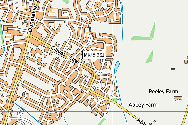 MK45 2SJ map - OS VectorMap District (Ordnance Survey)