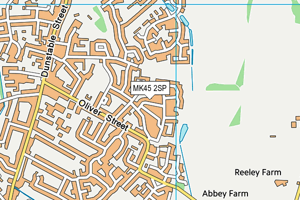 MK45 2SP map - OS VectorMap District (Ordnance Survey)