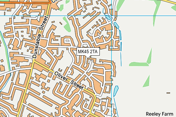 MK45 2TA map - OS VectorMap District (Ordnance Survey)