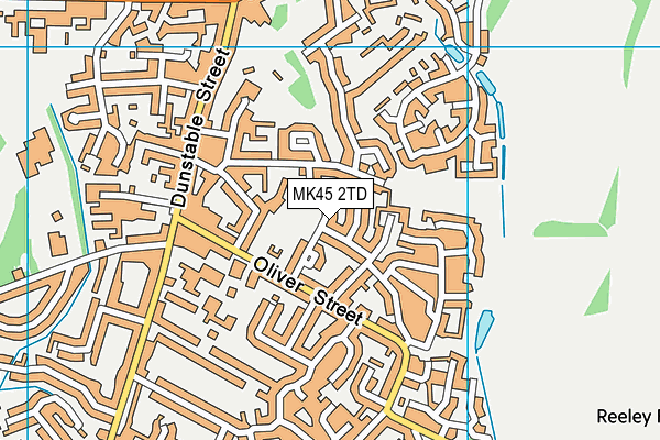 Russell Lower School map (MK45 2TD) - OS VectorMap District (Ordnance Survey)