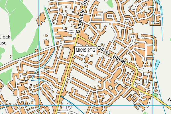 MK45 2TG map - OS VectorMap District (Ordnance Survey)