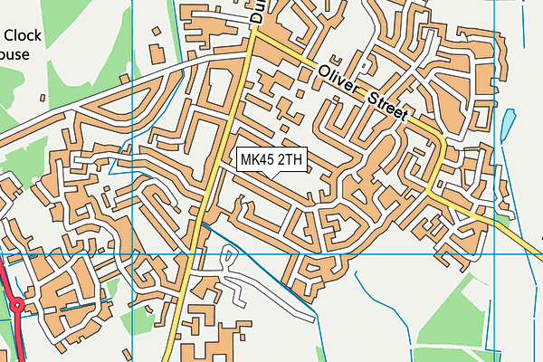 MK45 2TH map - OS VectorMap District (Ordnance Survey)