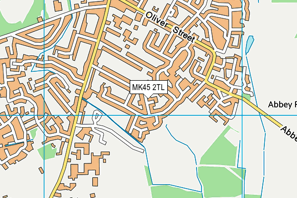 MK45 2TL map - OS VectorMap District (Ordnance Survey)