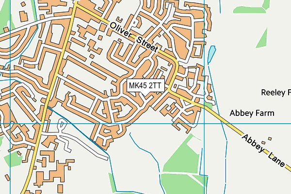 MK45 2TT map - OS VectorMap District (Ordnance Survey)