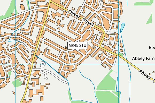 MK45 2TU map - OS VectorMap District (Ordnance Survey)