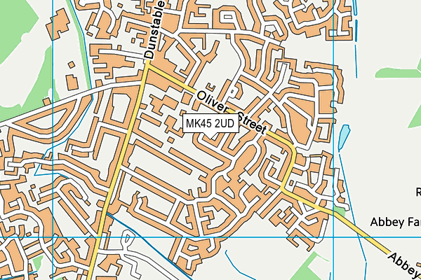 MK45 2UD map - OS VectorMap District (Ordnance Survey)