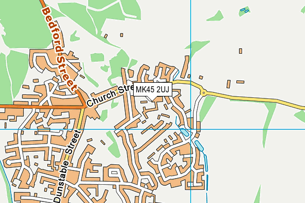 MK45 2UJ map - OS VectorMap District (Ordnance Survey)