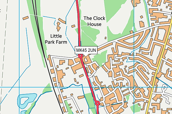 MK45 2UN map - OS VectorMap District (Ordnance Survey)