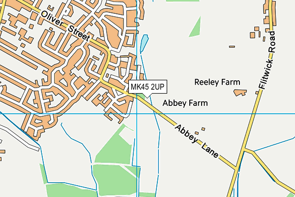 MK45 2UP map - OS VectorMap District (Ordnance Survey)