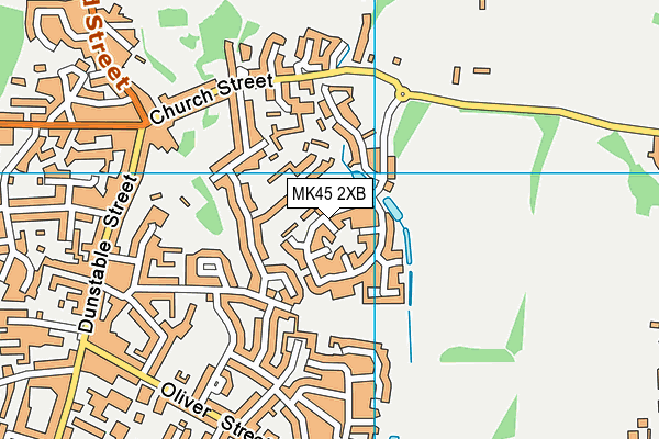 MK45 2XB map - OS VectorMap District (Ordnance Survey)