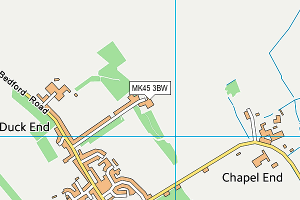 MK45 3BW map - OS VectorMap District (Ordnance Survey)