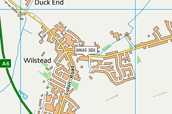 Wilstead Primary School map (MK45 3BX) - OS VectorMap District (Ordnance Survey)
