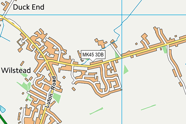 MK45 3DB map - OS VectorMap District (Ordnance Survey)