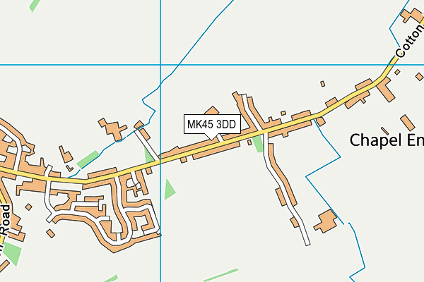 MK45 3DD map - OS VectorMap District (Ordnance Survey)