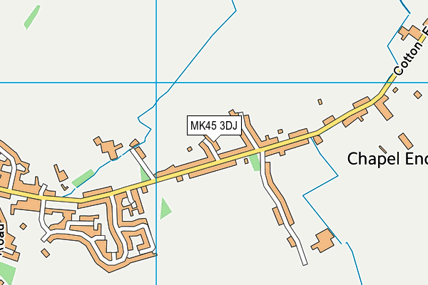 MK45 3DJ map - OS VectorMap District (Ordnance Survey)