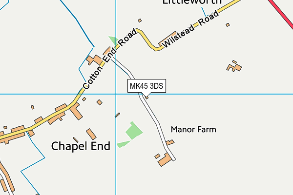 MK45 3DS map - OS VectorMap District (Ordnance Survey)