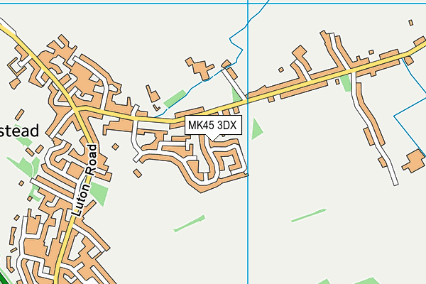 MK45 3DX map - OS VectorMap District (Ordnance Survey)