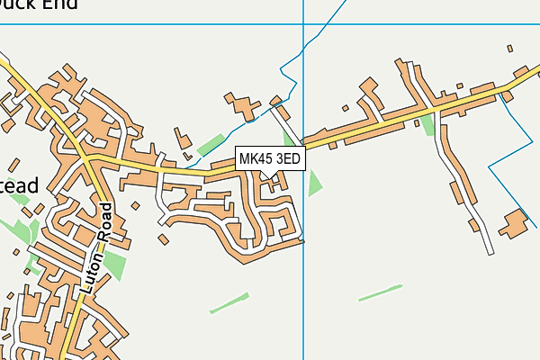 MK45 3ED map - OS VectorMap District (Ordnance Survey)