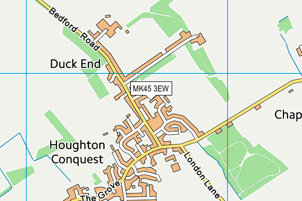 MK45 3EW map - OS VectorMap District (Ordnance Survey)
