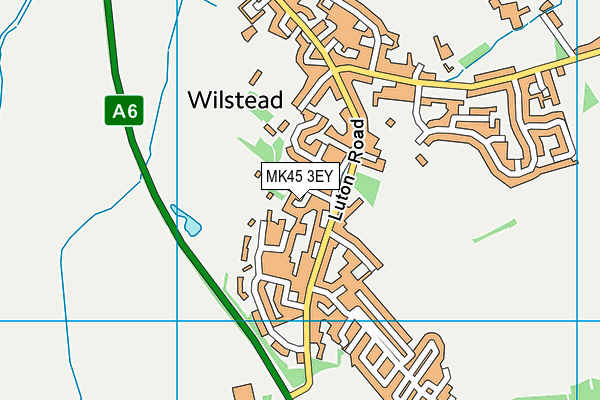 MK45 3EY map - OS VectorMap District (Ordnance Survey)
