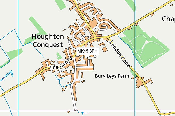 MK45 3FH map - OS VectorMap District (Ordnance Survey)