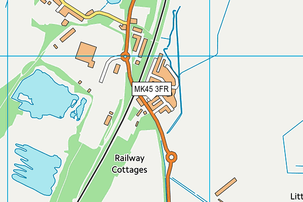 MK45 3FR map - OS VectorMap District (Ordnance Survey)