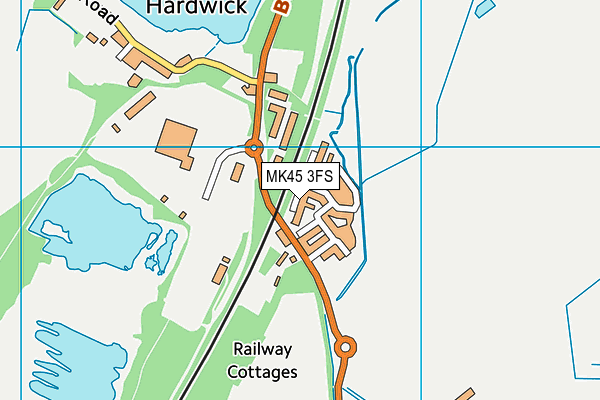 MK45 3FS map - OS VectorMap District (Ordnance Survey)
