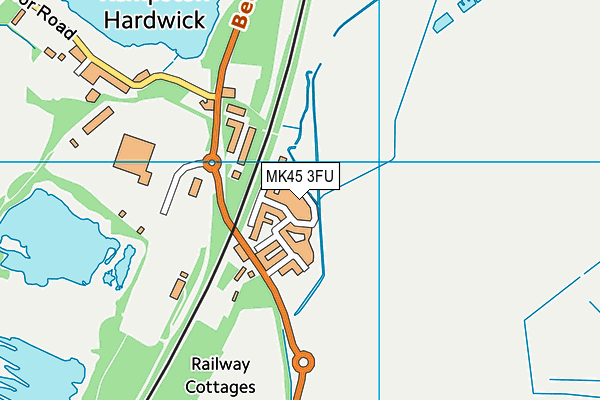 MK45 3FU map - OS VectorMap District (Ordnance Survey)