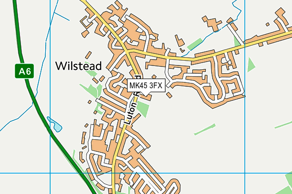 MK45 3FX map - OS VectorMap District (Ordnance Survey)