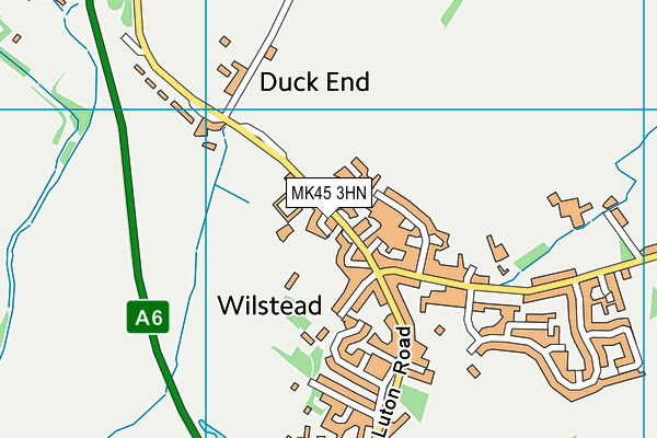 Wilstead Jubilee Playing Fields map (MK45 3HN) - OS VectorMap District (Ordnance Survey)
