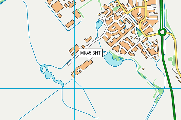MK45 3HT map - OS VectorMap District (Ordnance Survey)