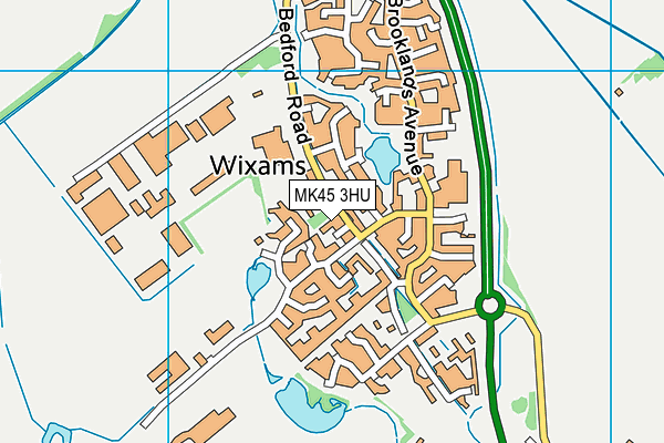 MK45 3HU map - OS VectorMap District (Ordnance Survey)