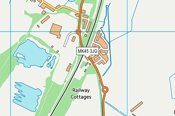 MK45 3JG map - OS VectorMap District (Ordnance Survey)
