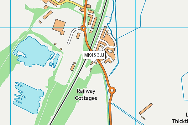 MK45 3JJ map - OS VectorMap District (Ordnance Survey)