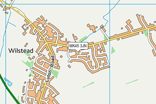 MK45 3JN map - OS VectorMap District (Ordnance Survey)